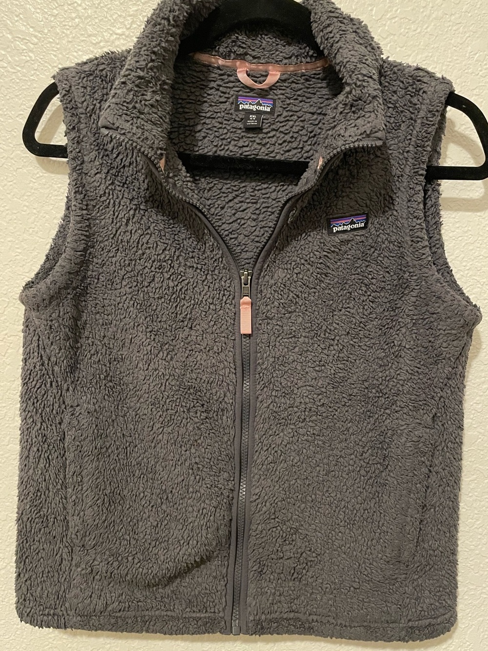 Patagonia Plush Dark Gray High-Pile Fleece Vest